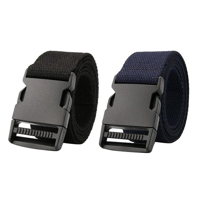 Cinturón Hombre Mujer Yinane Cinturón Tejido de Lona de Nylon 120 Cm Negro Azul