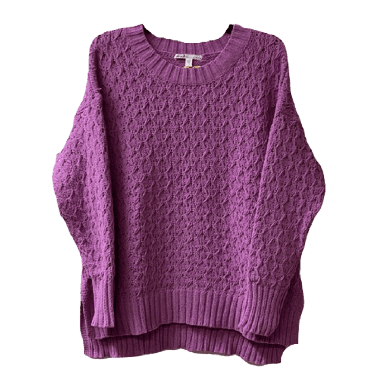 SEVEN7 Ladies Textured Chenille Sweater in Wild Orchid, Large - Walmart.com
