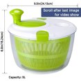 ALLJOY Salad Spinner Clearance! 5 Qt Large Lettuce Fruit Salad Spinner,Vegetable Fruit Washer