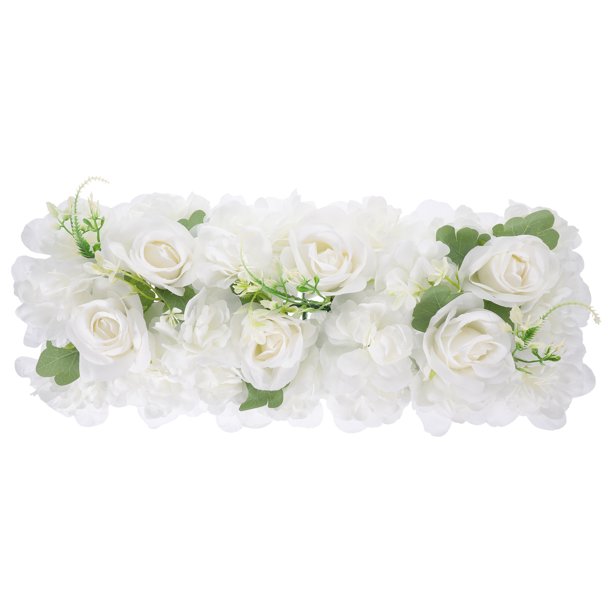 KAKOWELY Rosa de flores artificiales para boda, simulación de flores, panel de flores para boda, decoración de hileras de flores falsas