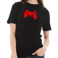 thumbnail image 3 of Big Size Game Controller Graphic Design Short Sleeve Cotton Jersey T-Shirt - Black 3XL, 3 of 4
