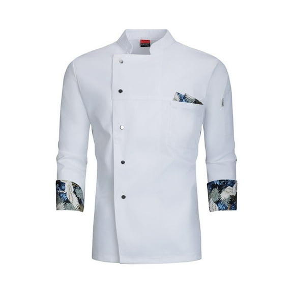 Chaqueta de Chef Chef Coat Long Sleeve Professional Kitchen Jacket, Breathable Restaurant Uniform, Hotel & Bakery Chef Attire, Durable Cooking Clothes for Men & Women