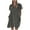 Gray, variant on Womens Comfy Linen Beach Dress Cover Ups Short Sleeve Lapel Button Up Shirt Loose Pockets Mini Dress Coverups (Large, Gray)