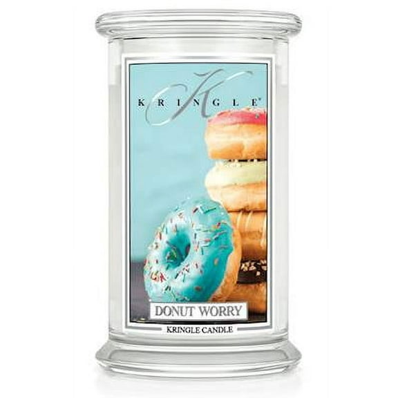 DONUT WORRY Large 2-Wick 22 oz 100 Hour Hour Jar by Kringle Candles