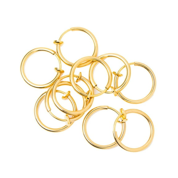 Non piercing Fake Hoops Body Jewelry 10pc gold