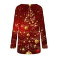 thumbnail image 4 of Aofany Plus Size Christmas Shirts for Women Xmas Tree Print Holiday Tops Long Sleeve Crewneck Tunic Blouses, 4 of 4