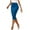 Blue, variant on Women's Office Work Pencil Skirt Stretch High Waist Below Knee Bodycon Skirts for Business Casual