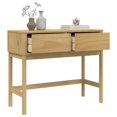thumbnail image 2 of vidaXL Console Table FLORO Wax Brown 89.5x36.5x73 cm Solid Wood Pine, 2 of 5
