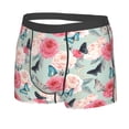 thumbnail image 2 of Balery Roses and Butterflies Men's Boxer Briefs, Soft and Breathable Cotton Underwear with nylon Waistband-Small, 2 of 9