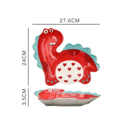 

Livesture Creative Dinosaur Ceramic Japanese Cute Children s Tableware Set Red L