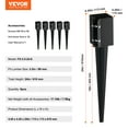 thumbnail image 6 of VEVOR Fence Post Anchor Ground Spike, 6 Pack 24 x 4 x 4 Inches Outer Diameter (Inner Diameter 3.5 x3.5 Inches), Metal Black Powder Coated Post Stake Ground, for Mailbox Deck Garden Railing, 6 of 9
