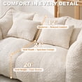 thumbnail image 4 of Aukfa Cloud Comfy Sofa, 24.4" Deep Seat Loveseat Couch for Living Room, No Assemble,Chenille,Beige, 4 of 8