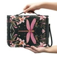 thumbnail image 2 of ZUXONGSY Dragonfly Lily Print PU Leather Bible Case for Women Men Multifunctional Bible Book Carrying Case with Detachable Wristlet Strap Christian Tote Bag for Christian Bible Gift, L, 2 of 7