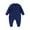 Blue, variant on Coerni New Born Baby Cotton Jumpsuit Baby Girls Boys Comfortable Crawling Suit 2025 Clothes Plain Romper Long Sleeve Overalls
