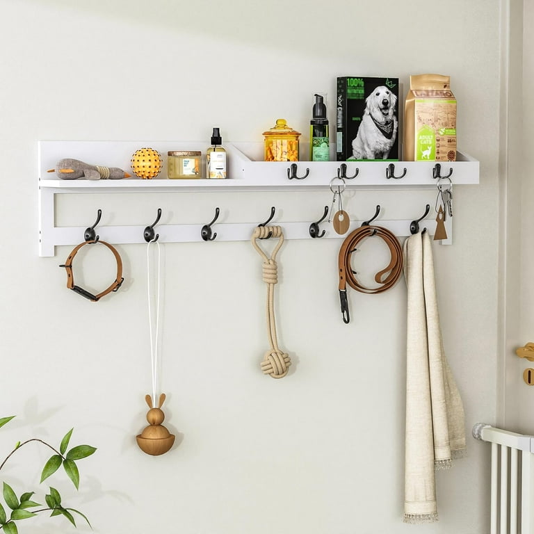 Shelf Hooks For Keys And Coats Key Holder For Wall With Basket