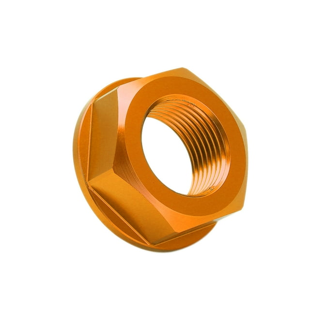 Motorcycle Wheel Hub Nut, Anodized Rear Aluminum Wheel Axle Nut For Autocycle Replacement For YZ125 1999-2021 Yellow