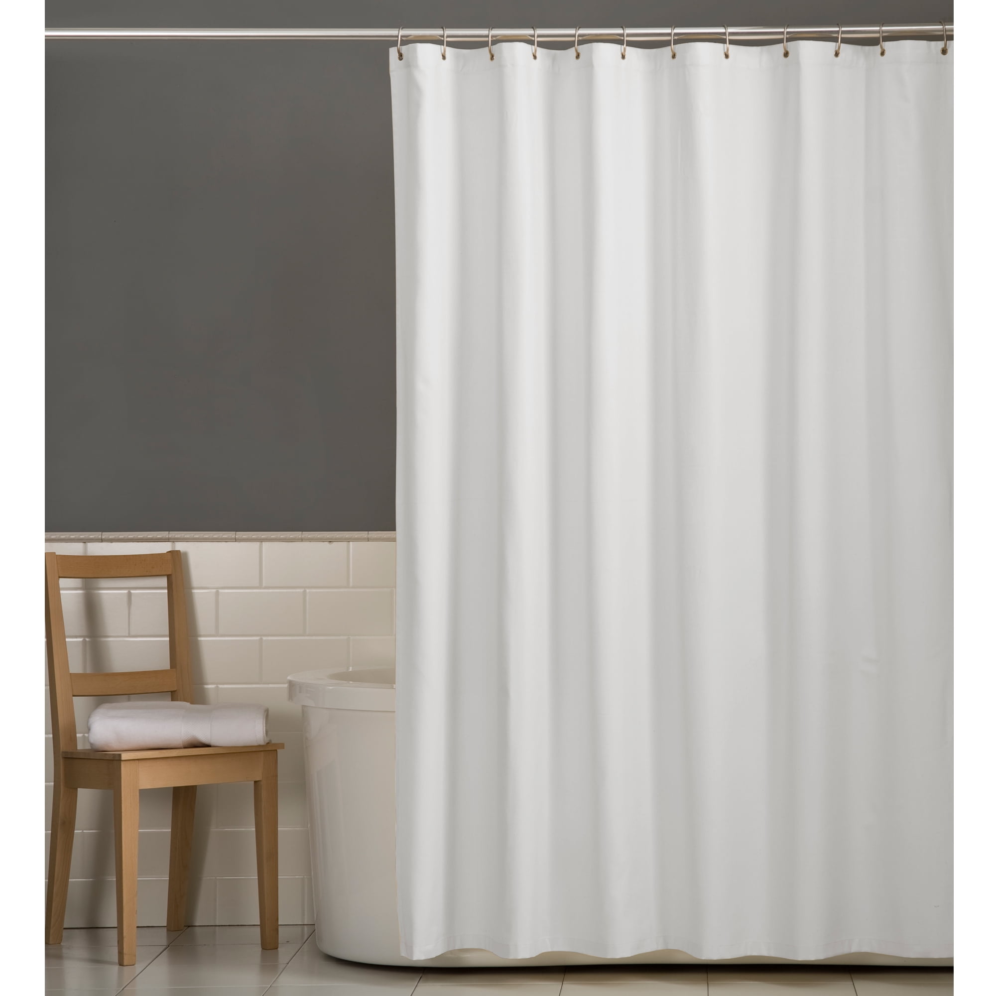 Maytex Microfiber Water Repellent Fabric Shower Curtain Or Liner