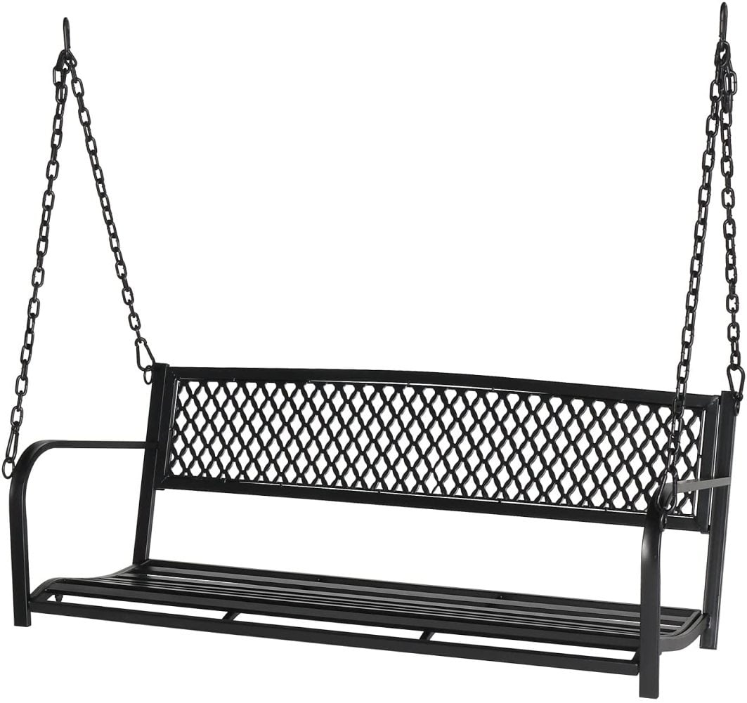 "TaliaPosy Upgraded Metal Patio Porch Swing, 660 LBS Weight Capacity