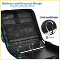 thumbnail image 4 of Zipper Binder with Shoulder Strap 2 inch 3 Ring Waterproof File Folder Organizer Bag 500 Sheet Green Sea Turtles Pattern, 4 of 8