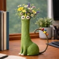 thumbnail image 4 of Handcrafted Quirky Cat Vase, Whimsical Ceramic Cat Flower Vase, Ceramic Kitty Planter for Desk, Shelf, Cat Vase for Flowers Home Decor, Unique Gift for Cats Lovers, 4 of 9