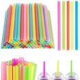 thumbnail image 3 of 120 Wide Jumbo Drinking Straws Large Milkshake Smoothie Plastic BPA Free Party, 3 of 4