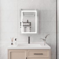 20 x 28'' Bathroom Medicine Cabinet with Mirror, Wall Mounted LED Bathroom Anti-Fog Mirror Cabinet with Lights