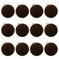12pcs Velvet Christmas Balls,Large Velvet Christmas Ornaments for Christmas Tree Decor, Flocked