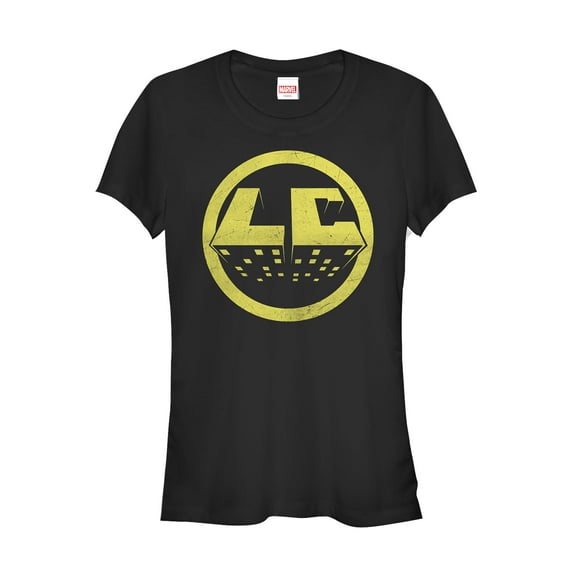 Junior's Marvel Luke Cage City Initials Graphic Tee Black Large