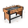 thumbnail image 3 of Gymax 47'' Competition Full Size Soccer Game Table w/22 Players 2 Balls Slide Scorers Natural, 3 of 10