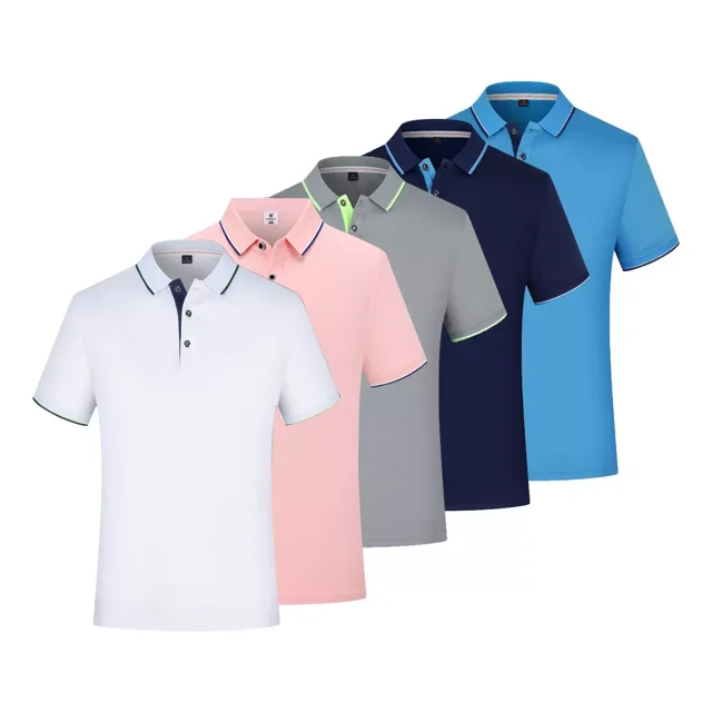 Playera Tipo Polo Hombre Manga Corta Slim Fit Camisa 5 Pzs
