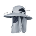 thumbnail image 2 of Unisex 360 UV Protection Flap Hat for Men Women Wide Brim Sun Hat with Removable Neck Flap Face Cover Breathable Mesh Safari Cap for Outdoor Fishing Mountaineering Everyday Casual Apparel, 2 of 3