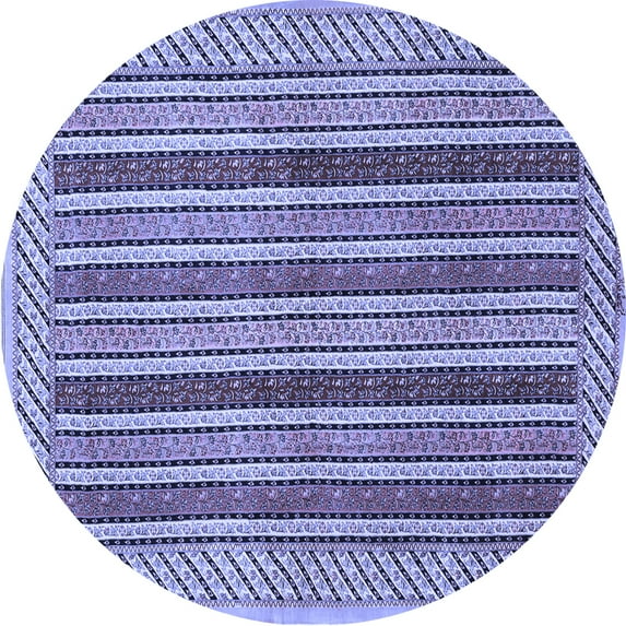 Ahgly Company Indoor Round Persian Blue Traditional Area Rugs, 3' Round