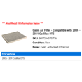 thumbnail image 2 of Cabin Air Filter - Compatible with 2006 - 2011 Cadillac DTS 2007 2008 2009 2010, 2 of 2
