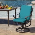 thumbnail image 3 of ARDEN Outdoor Dining Chair Cushion 20 x 20, Water Repellent, Fade Resistant 20 x 20, Lake Blue Leala, 3 of 12