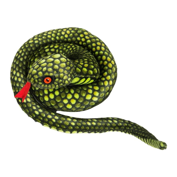 Serpiente de simulación Juguetes De Peluche De Serpiente Juguete Suave Peluche Peluche Peluche Serpiente Verde Verde Fanmusic Serpiente de simulación