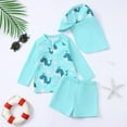 thumbnail image 2 of Gerichy Boys Swim Set, 2T 3T 4T 5T Swimsuit Boys Summer Toddler Boys Girls Short Sleeve Cartoon Dinosaur Prints 1 Piece Swimwear Beach Swimsuit Bikini, 2 of 6