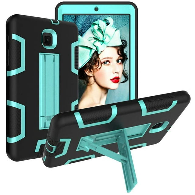 Mignova for Galaxy Tab A 8.0 SM-T380 Case.Hybrid Shockproof Rugged Anti-Impact Drop Protection Cover Built-In Kickstand For Samsung Galaxy Tab A 8.0 2017 SM-T380 T385(Black/Mint Green)