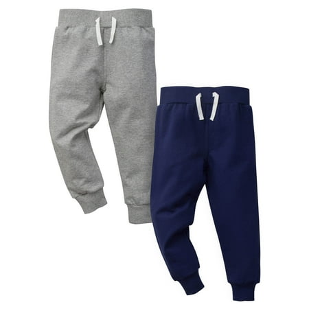- Grey and Blue French Terry Pants, 2pk (Baby Boys and Toddler Boys)