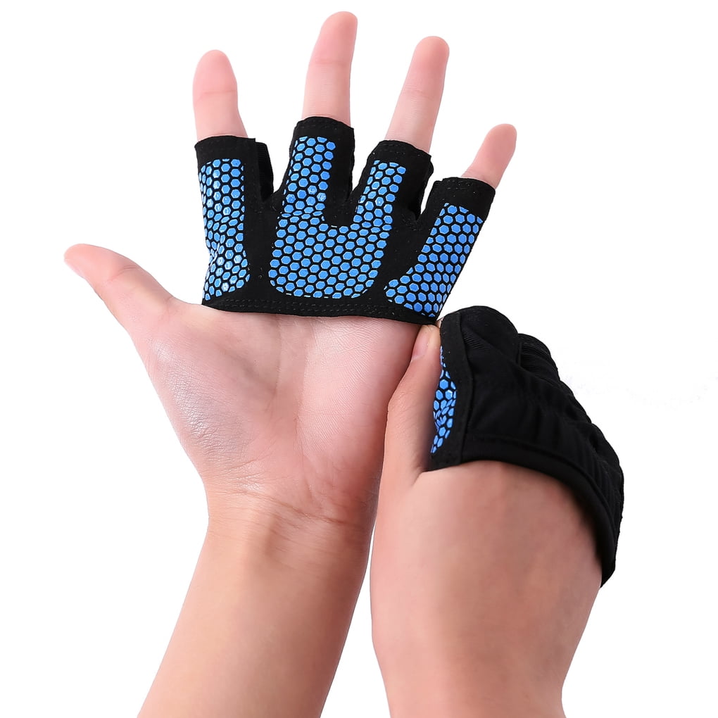 xl 1pair Yoga Half Finger Grip Fitness Training Gloves Sports Glove Men Women Fitness Gloves Non-slip Yoga Gloves Half Finger Gloves for Men Women Black