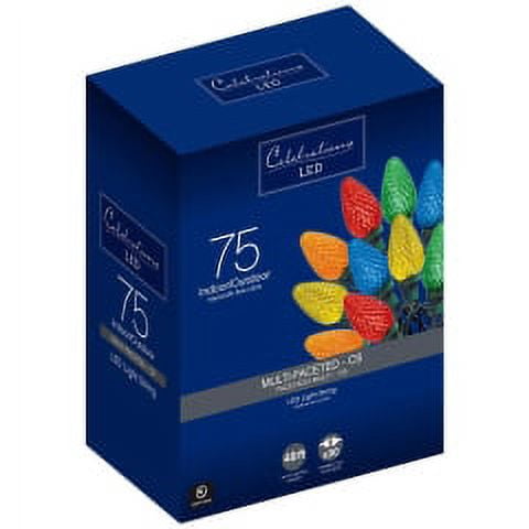 Celebrations Celebrations - 47771-71 - LED C9 Multi-color 75 count String Christmas Lights 49 ft.