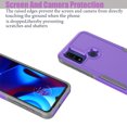 thumbnail image 3 of eBizWare Case for Motorola Moto G Pure, Moto G Power 2022 Rugged Phone Case, Military Grade 2 in1 Hybrid Heavy-Duty Rubber Shockproof Protective Slim TPU Cover (Purple), 3 of 6