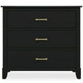 thumbnail image 4 of Dream On Me Universal 3 Drawers Chest Mid Century Modern In Black and Gold, Model #600-KG, 4 of 5
