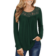 CPOKRTWSO Women's Tops Plus Size Long Sleeve Tunic Blouses Lace Flowy