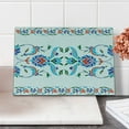thumbnail image 2 of Ethnic Cutting Board, Old Turkish Ceramic Style with Tulips Vintage Ottoman Heritage Image Print, Decorative Tempered Glass Cutting and Serving Board, Small Size, Blue Red, by Ambesonne, 2 of 5