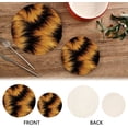 thumbnail image 4 of Coolnut Tiger Fur Texture Pot Holders Trivets Set 2Pcs, Potholders for Kitchens, Pure Cotton Thread Weave Trivets for Hot Dishes/Pot/Bowl/Teapot/Hot Pot Holders Home Decor Gifts, 4 of 7