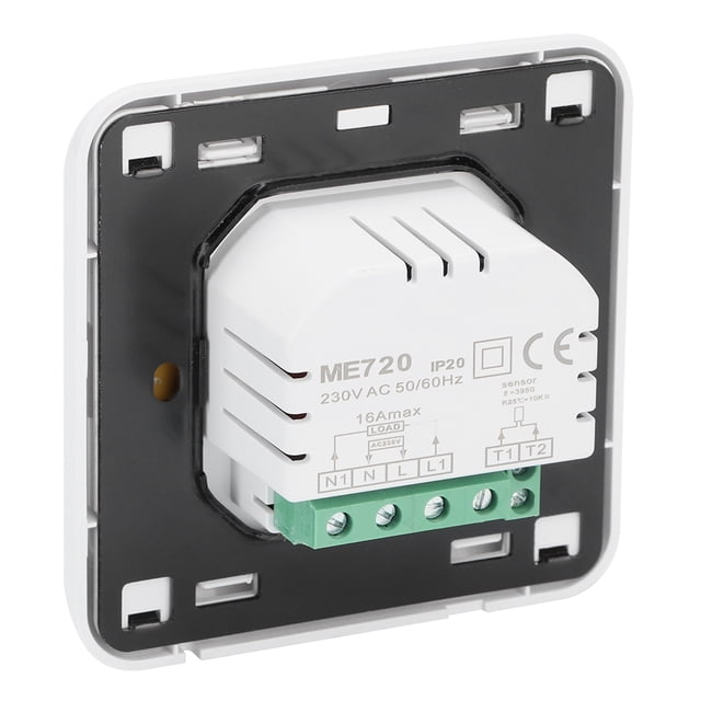 Controlador de temperatura eléctrico, 230 V 16 A Controlador de temperatura mecánico montado en la pared Controlador de temperatura elegante y moderno