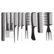 thumbnail image 1 of Juego de 4 peines profesionales antiestáticos para peinar y desenredar todo tipo de cabello., 1 of 5
