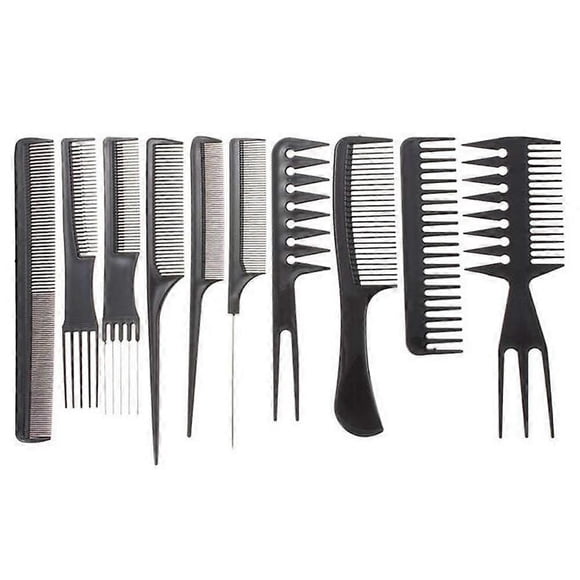 Juego de 4 peines profesionales antiestáticos para peinar y desenredar todo tipo de cabello.