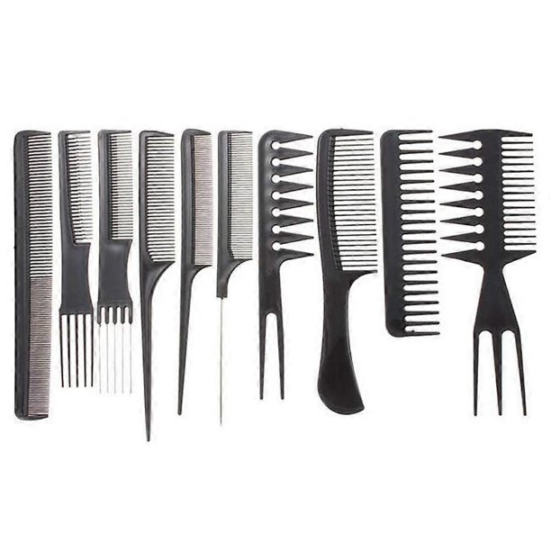 Juego de 4 peines profesionales antiestáticos para peinar y desenredar todo tipo de cabello.