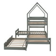 Triple Bed with Trundle, Twin Size Triple Bunk Bed Frame, Lshaped